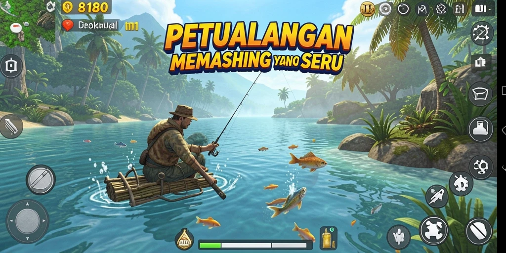 Tampilan gameplay 8180 yang menampilkan pengalaman memancing yang realistis.