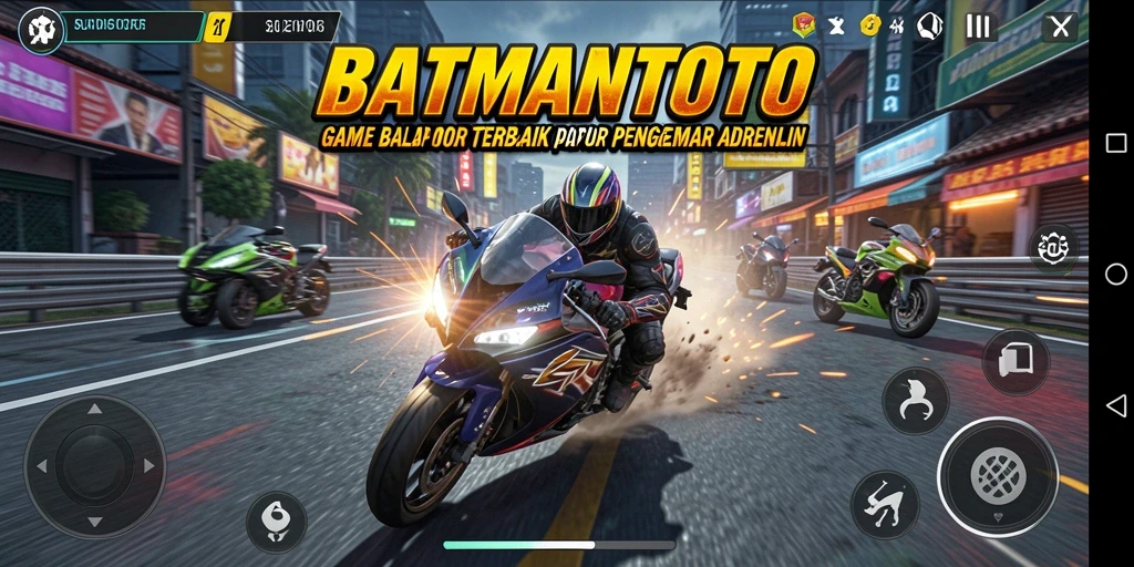 Screenshot utama BATMANTOTO menunjukkan aksi balap yang mendebarkan dan grafis yang menawan.