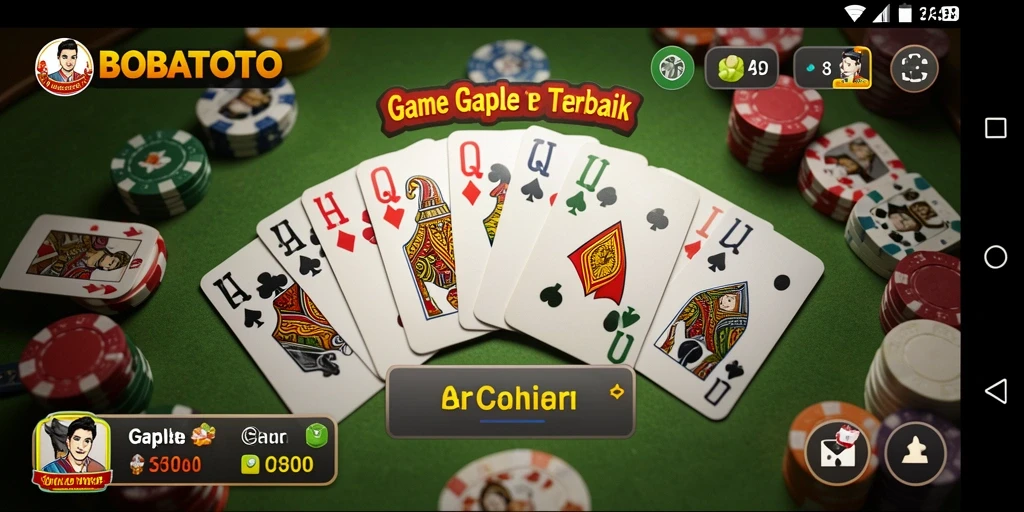 Screenshot gameplay BOBATOTO menampilkan suasana seru saat bermain Gaple.