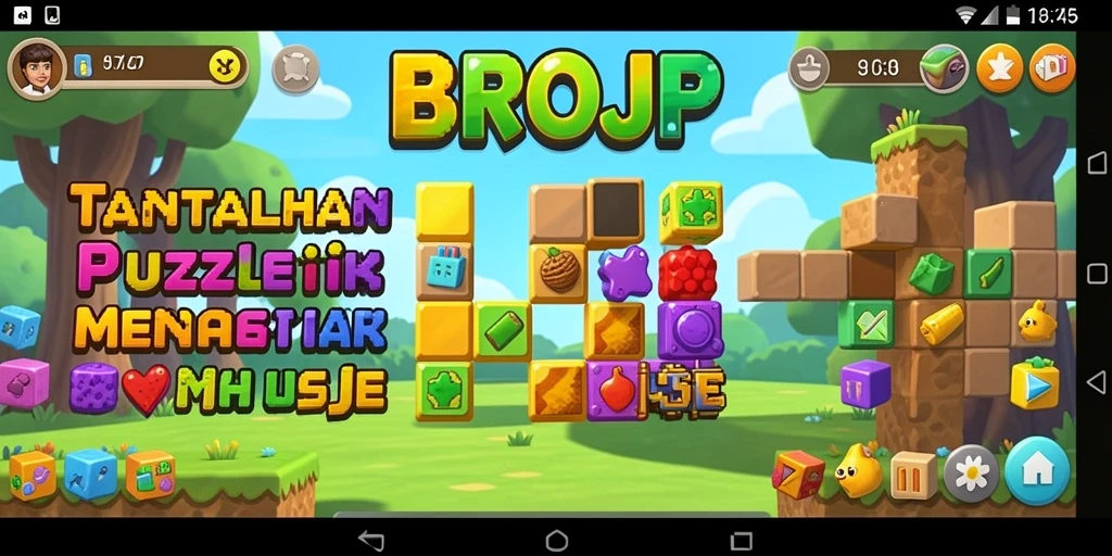 Tampilan gameplay puzzle yang menarik dan menantang di BROJP.