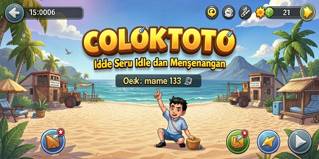 Screenshot gameplay COLOKTOTO menunjukkan kemajuan di dunia Idle.