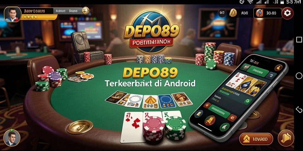 Screenshot gameplay DEPO89 yang menunjukkan suasana permainan poker yang seru.
