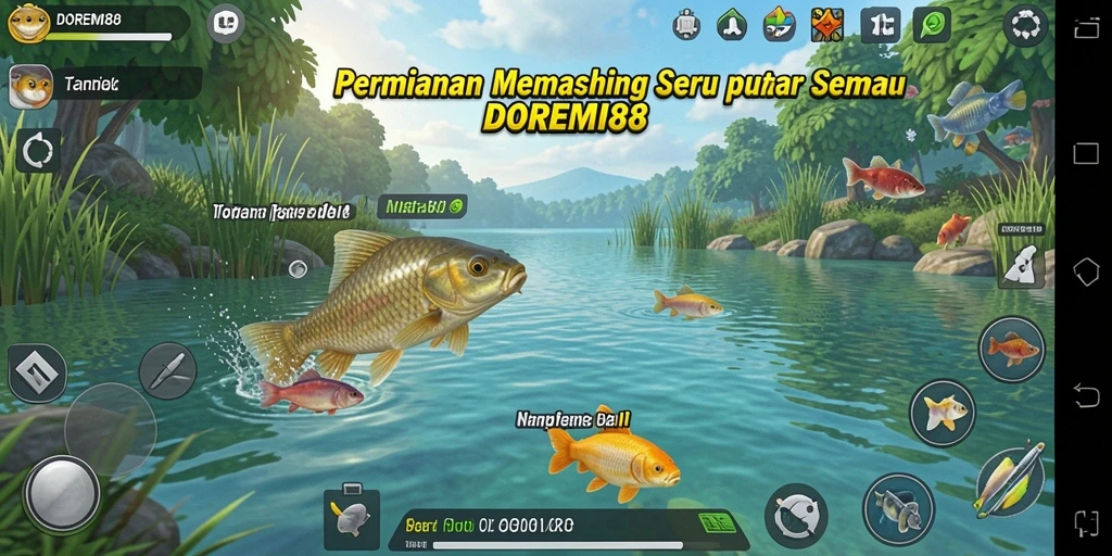 Gameplay DOREMI88 menampilkan momen tangkap ikan yang mendebarkan.