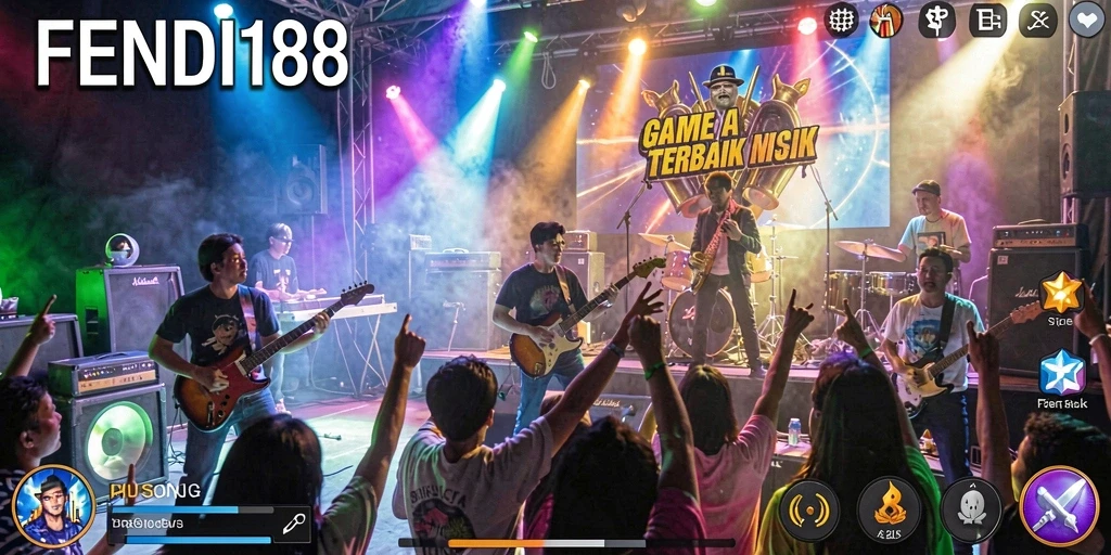 Tampilan gameplay seru dari FENDI188 saat menyanyi lagu favorit.