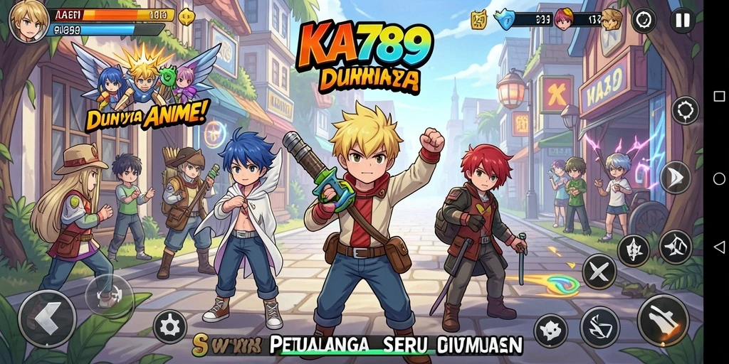 Tampilan gameplay KA789 yang memukau dengan aksi karakter anime.