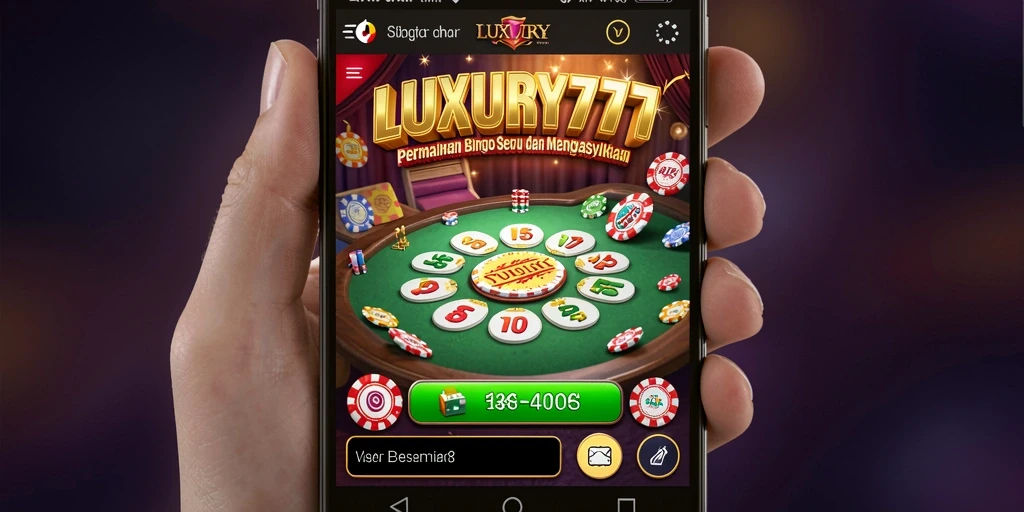 Tampilan gameplay seru LUXURY777 dengan kartu Bingo.