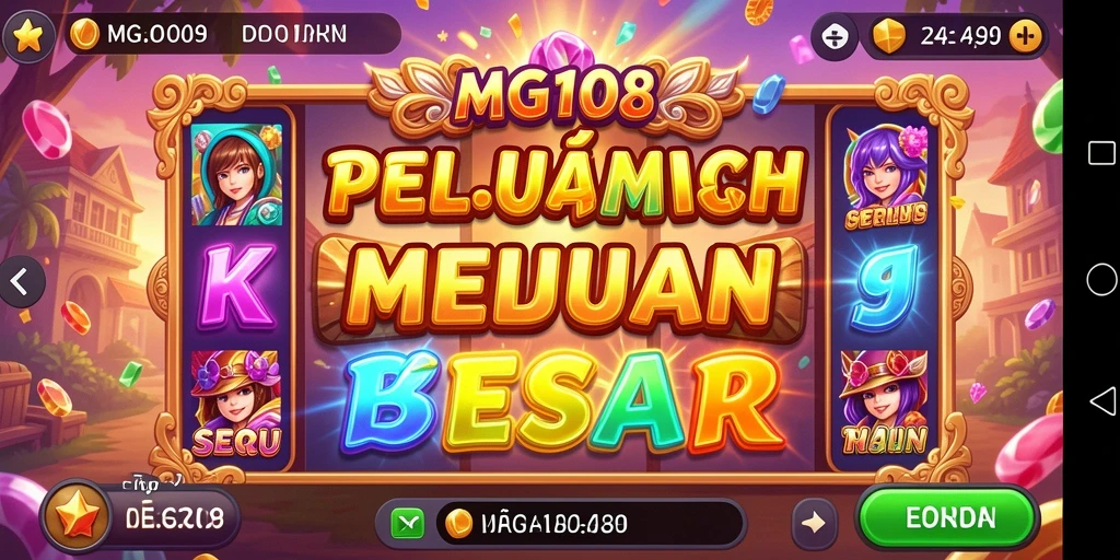 Screenshot MG108 menampilkan momen seru gameplay slot yang mengasyikkan.