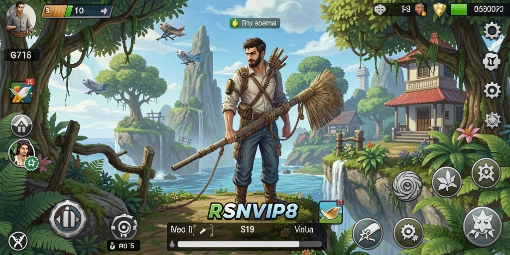 Tampilan gameplay menarik dari RSNVIP8 yang menggambarkan dunia simulasi.