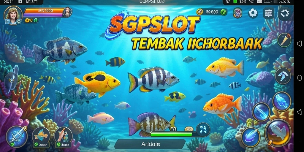 Tampilan gameplay SGPSLOT dengan aksi menembak ikan yang seru.