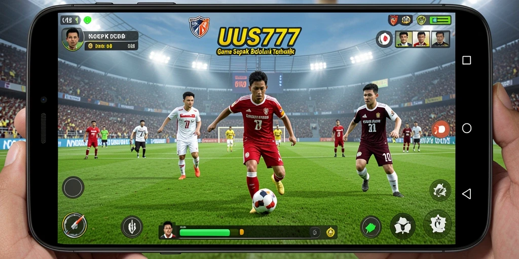 Tangkapan layar utama dari gameplay seru UUS777 di lapangan sepak bola.