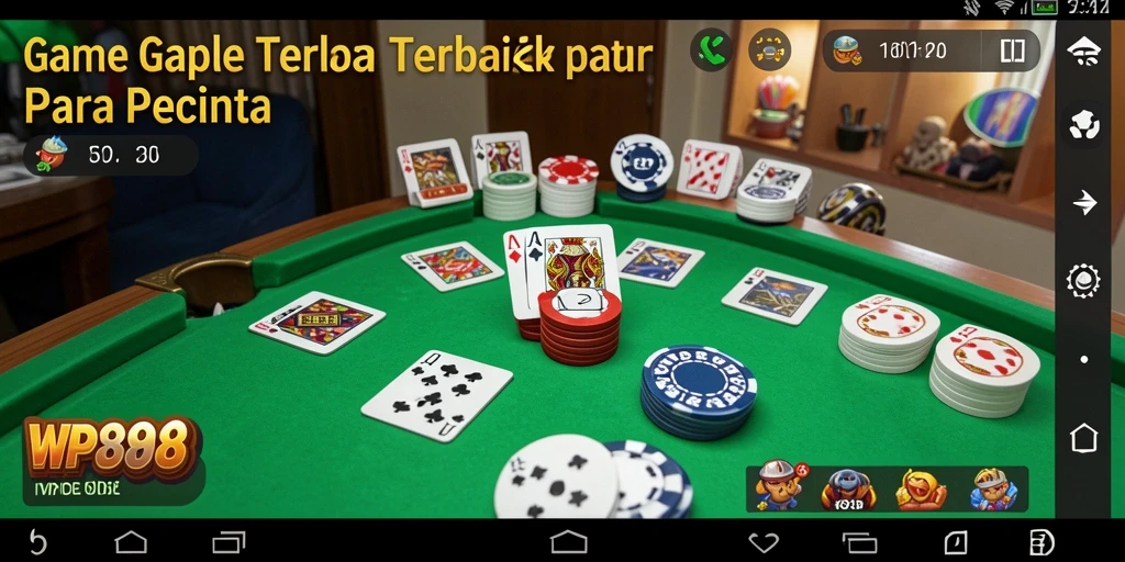 Tampilan gameplay WP888 yang menampilkan keseruan bermain Gaple.